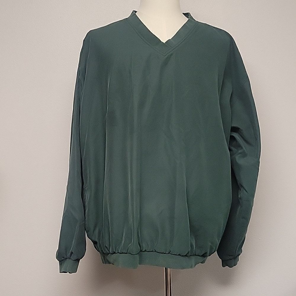Fairway Sport Men's Sz XL Hunter Green Pullover Windbreaker Golf Jacket